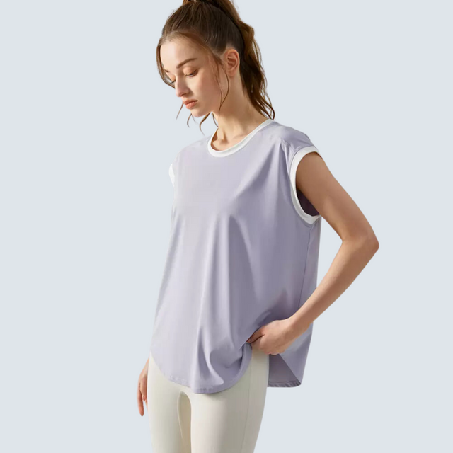 Lilac Zoe Active Tee - ALPHALETICS