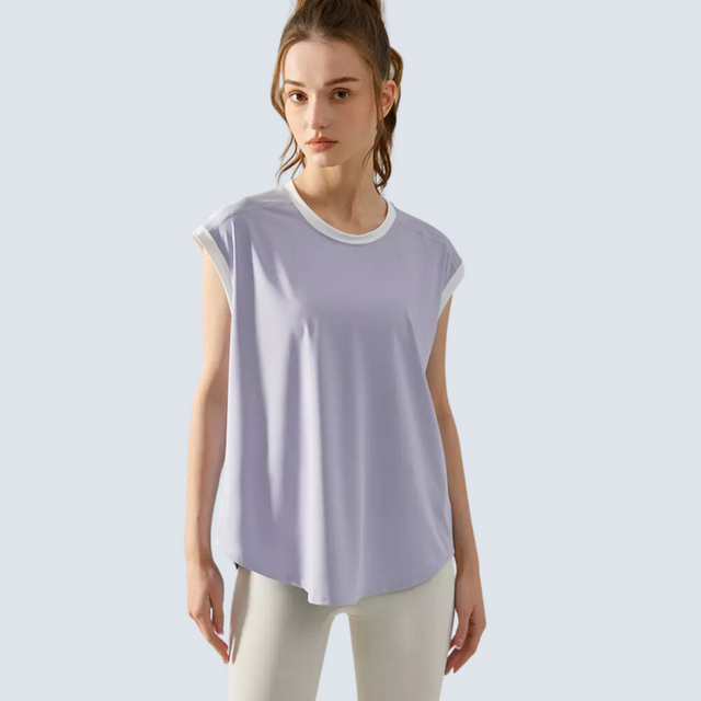 Lilac Zoe Active Tee - ALPHALETICS