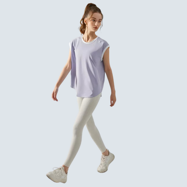 Lilac Zoe Active Tee - ALPHALETICS