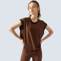 Brown Zoe Active Tee - ALPHALETICS