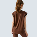 Brown Zoe Active Tee - ALPHALETICS