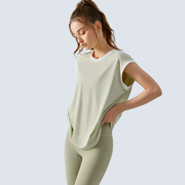 Green Zoe Active Tee - ALPHALETICS